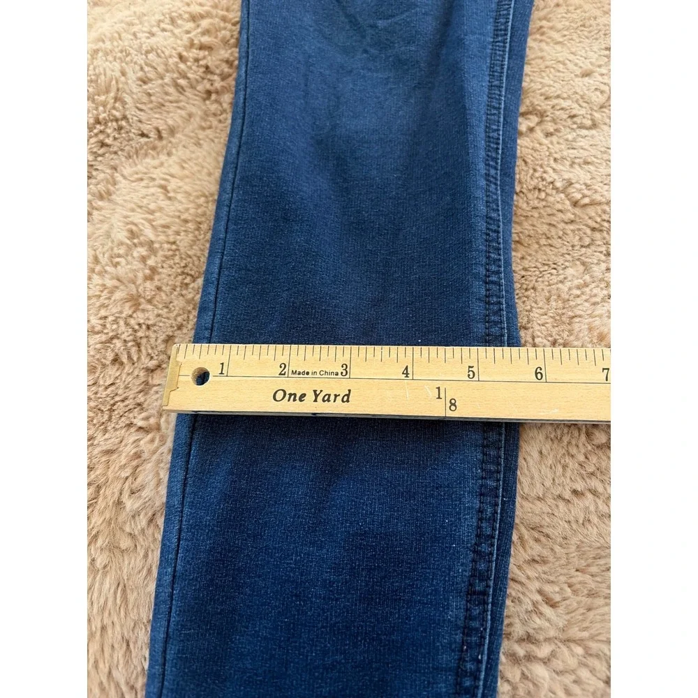 Justice Girls Mid Rise Denim Leggings Dark Wash Blue Sz 20 Plus Pull On Jeggings